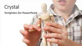  Presentation with human body - Colorful slide deck enhanced with elementary human body - boy in checkered shirt is backdrop and a  colored foreground