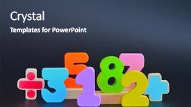  Presentation with color blocks - Presentation featuring elementary math - color wooden blocks background and a ocean colored foreground