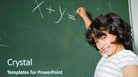  Presentation with math - Theme enhanced with elementary math - pupil activities in the classroom background and a  colored foreground