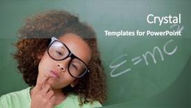  Presentation with smart cctv - Cool new slides with elementary math - smart schoolgirl thinking in front backdrop and a gray colored foreground