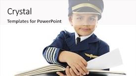  Presentation with turning page - Presentation theme enhanced with elementary pilot turning the page background and a white colored foreground