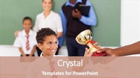  Presentation with teachers - Theme featuring blurring lights bokeh background of colorful music notes background and a tawny brown colored foreground