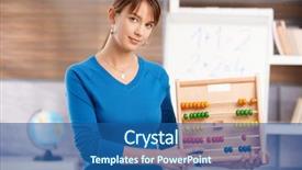  Presentation with mathematics - Beautiful PPT theme featuring elementary school classroom holding abacus backdrop and a ocean colored foreground