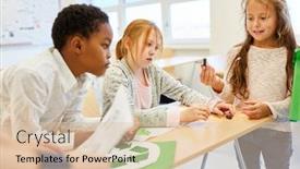  Presentation with teamwork school - Amazing slide deck having elementary-school-students-learn backdrop and a lemonade colored foreground