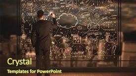  Presentation with business plan - Amazing presentation having elements cost - businessman drawing business plan backdrop and a  colored foreground