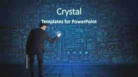  Presentation with women glass ceiling business cartoon - Audience pleasing slide set consisting of elements cost - businessman drawing business schemes backdrop and a ocean colored foreground