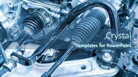  Presentation with shock absorber - Slide deck having elements-of-modern-car-front background and a ocean colored foreground