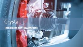  Presentation with shock absorber - Cool new slide deck with elements-of-modern-car-front backdrop and a teal colored foreground