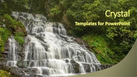  Presentation with waterfall - Colorful slides enhanced with upper shillong meghalaya india backdrop and a  colored foreground
