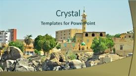  Presentation with egypt - PPT theme consisting of elephantine island aswan egypt background and a sky blue colored foreground