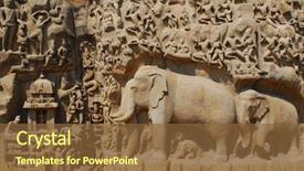  Presentation with india temple - Beautiful PPT theme featuring tamilnadu - elephants and people carved backdrop and a tawny brown colored foreground
