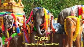  Presentation with elephants - PPT layouts with malaysia - elephants at the phuket lighthouse background and a tawny brown colored foreground