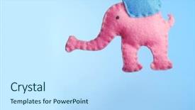  Presentation with light shade blue - Presentation consisting of elephants on light blue background background and a sky blue colored foreground