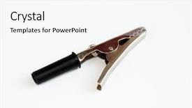  Presentation with eletric - Presentation theme having eletrical - eletric grip - for eletric background and a sky blue colored foreground