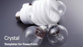  Presentation with saving - Cool new PPT theme with eletrical - stock image of the energy backdrop and a gray colored foreground