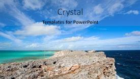  Presentation with bahamas - Colorful PPT theme enhanced with eleuthera island bahamas where caribbean sea meets atlantic ocean backdrop and a teal colored foreground