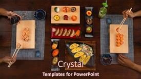  Presentation with japanese - Theme with elevated-view-of-couple-enjoying background and a wine colored foreground