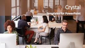  Presentation with elevate - Audience pleasing presentation consisting of elevated view of creative business backdrop and a tawny brown colored foreground