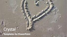  Presentation with sand heart - Audience pleasing presentation consisting of elevated view of heart shape drawing on the sand backdrop and a gray colored foreground