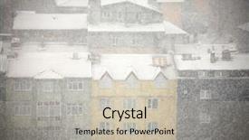  Presentation with istanbul - Beautiful presentation design featuring elevated view of houses and snowing in istanbul turkey backdrop and a light gray colored foreground