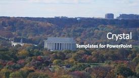  Presentation with lincoln - Colorful PPT layouts enhanced with elevated view of lincoln memorial washington dc backdrop and a ocean colored foreground