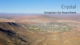  Presentation with south africa - Audience pleasing PPT theme consisting of elevated-view-of-the-town backdrop and a light blue colored foreground
