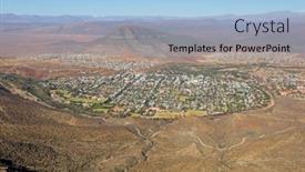  Presentation with south africa - Colorful slide set enhanced with elevated-view-of-the-town backdrop and a light blue colored foreground
