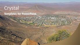  Presentation with south africa - Amazing slide deck having elevated-view-of-the-town backdrop and a gray colored foreground