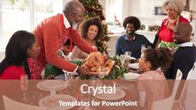  Presentation with elevate - Amazing PPT layouts having race family christmas celebration elevate backdrop and a coral colored foreground