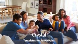  Presentation with elevate - Presentation consisting of eating popcorn together elevate background and a ocean colored foreground