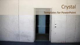  Presentation with elevator - Amazing theme having elevator grungy old elevator freight backdrop and a lemonade colored foreground