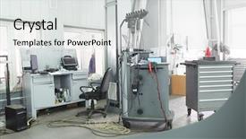  Presentation with elevator - Colorful slide set enhanced with elevator maintenance - interior of a dealer repair backdrop and a light gray colored foreground