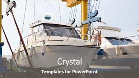  Presentation with task - Beautiful PPT layouts featuring elevator motor - boat wheel crane elevating motorboat backdrop and a gray colored foreground
