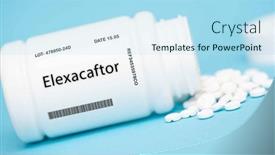  Presentation with medication - Theme featuring elexacaftor-medication-used-in-combination background and a arctic colored foreground