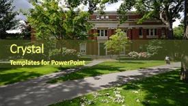  Presentation with harvard - PPT theme having elite college - emerson hall in harvard yard background and a tawny brown colored foreground