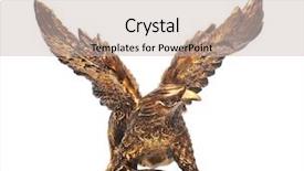  Presentation with eagle - Audience pleasing presentation theme consisting of elite college - golden eagle statue backdrop and a soft green colored foreground