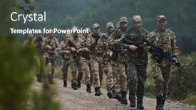  Presentation with military - Presentation theme consisting of elite-military-unit-led and a dark gray colored foreground