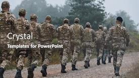  Presentation with military - Slides with elite-military-unit-led and a dark gray colored foreground