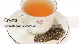  Presentation with green tea and milk - Colorful slide deck enhanced with elite oolong green tea infused backdrop and a  colored foreground