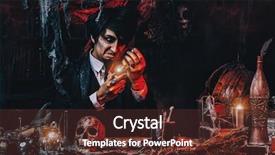  Presentation with magical - Audience pleasing slide set consisting of elixir in his laboratory alchemist backdrop and a tawny brown colored foreground