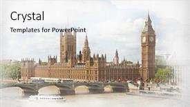  Presentation with partchment paper texture - Slide deck enhanced with elizabeth tower and westminster bridge background and a white colored foreground