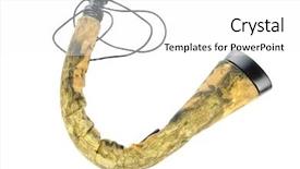  Presentation with game ticket - Amazing PPT theme having elk bugle game call isolated backdrop and a white colored foreground