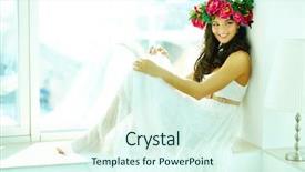  Presentation with white cctv camera on modern - Colorful PPT layouts enhanced with ell - beautiful woman in white dress backdrop and a sky blue colored foreground