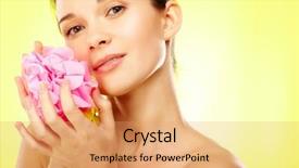 Presentation with drawing of pink lotus flower - Theme consisting of ell - gorgeous woman with pink flower background and a coral colored foreground