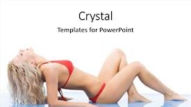  Presentation with microwave imaging image of modern - Cool new presentation theme with ell - image of blond female backdrop and a white colored foreground