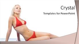  Presentation with female - PPT theme enhanced with ell - image of pretty female background and a  colored foreground