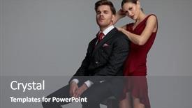  Presentation with lover - Slides having ellbow - sexy woman leaning elbow background and a gray colored foreground