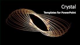  Presentation with abstract light - Cool new presentation design with ellipse - abstract image of light trail backdrop and a  colored foreground