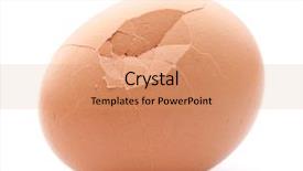 Presentation with crack - Beautiful slide deck featuring ellipse - crack egg backdrop and a coral colored foreground