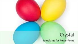  Presentation with eggs egg carton egg box - Theme enhanced with ellipse - multi color eggs isolated background and a  colored foreground